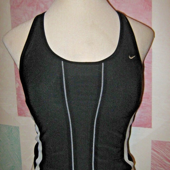 Nike Tops - NIKE DRI-FIT Black Shelf Bra Racer Back Tank L